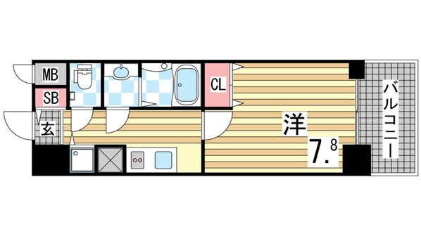 新開地駅 徒歩3分 2階の物件間取画像